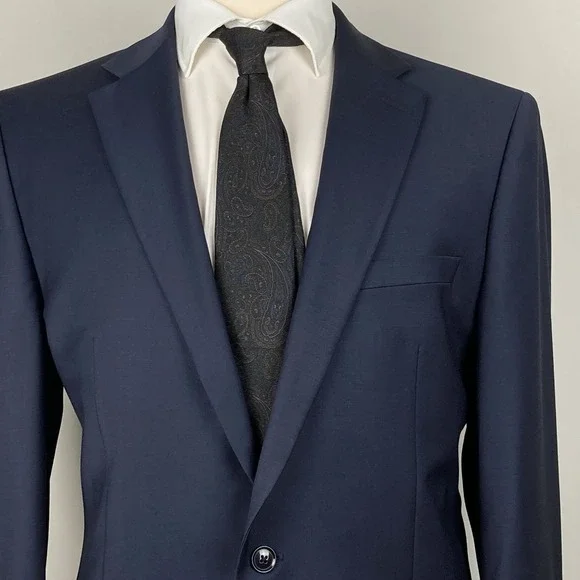 44L Calvin Klein Men's Slim-Fit Wool-Blend Stretch‎ Suit Jackets E06792